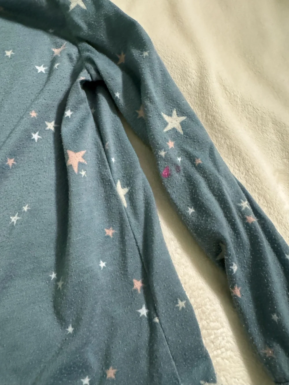 Carter's Blue Star Print Long Sleeve Top and Shorts Pajama Set